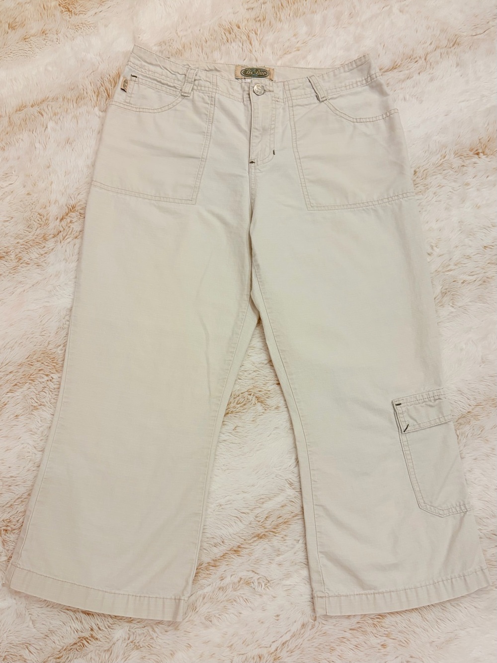 Vintage Y2K Be Bop Cargo Capri Pants Size 9 Mid Rise Utility Safari McBling 2000